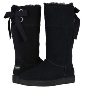 SUMMER SALE Size 8 UGG Koolaburra ANDRAH TALL Black Suede Fur Boots (negotiable)